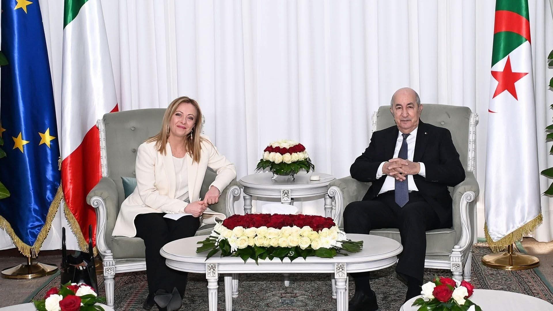 رئيسة مجلس الوزراء الإيطالي جورجيا ميلوني في زيارة الى الجزائر هذا الأربعاء